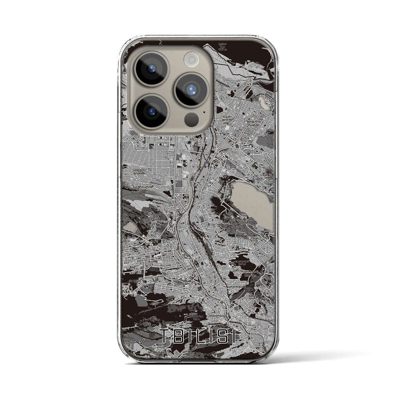 【トビリシ(ジョージア)】地図柄iPhoneケース(クリアタイプ)