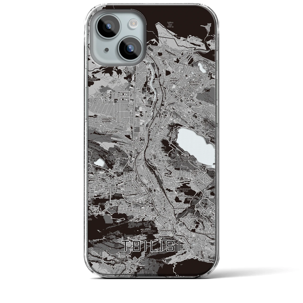 【トビリシ(ジョージア)】地図柄iPhoneケース(クリアタイプ)