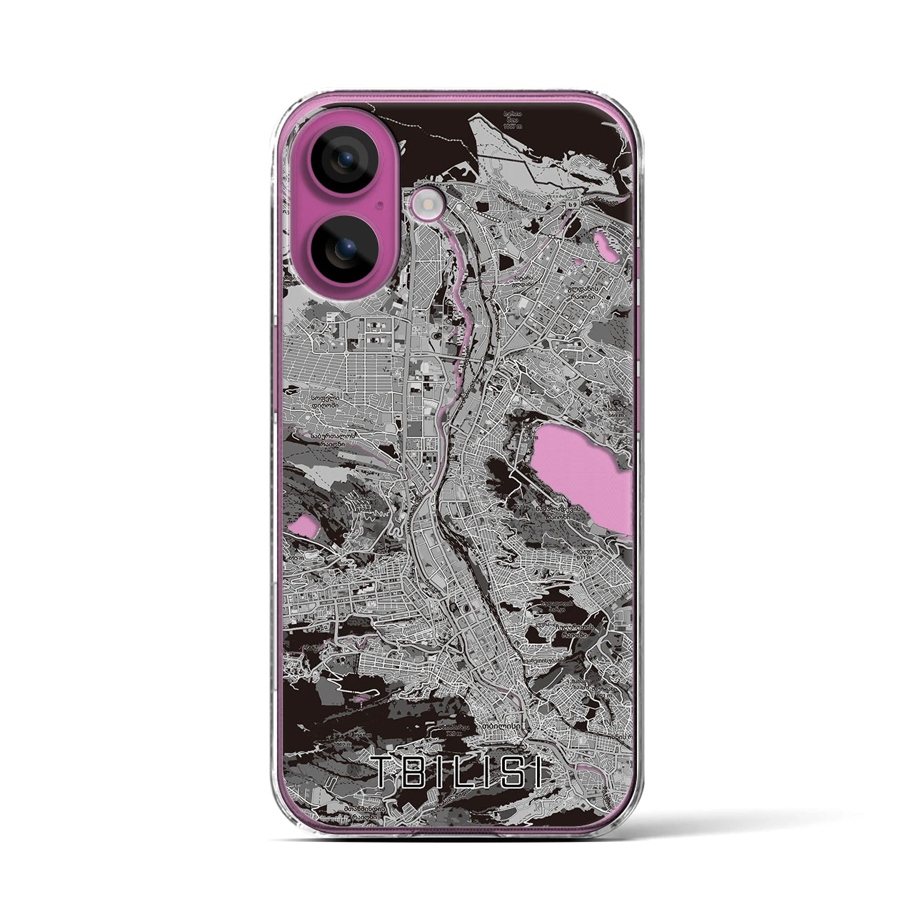 【トビリシ(ジョージア)】地図柄iPhoneケース(クリアタイプ)