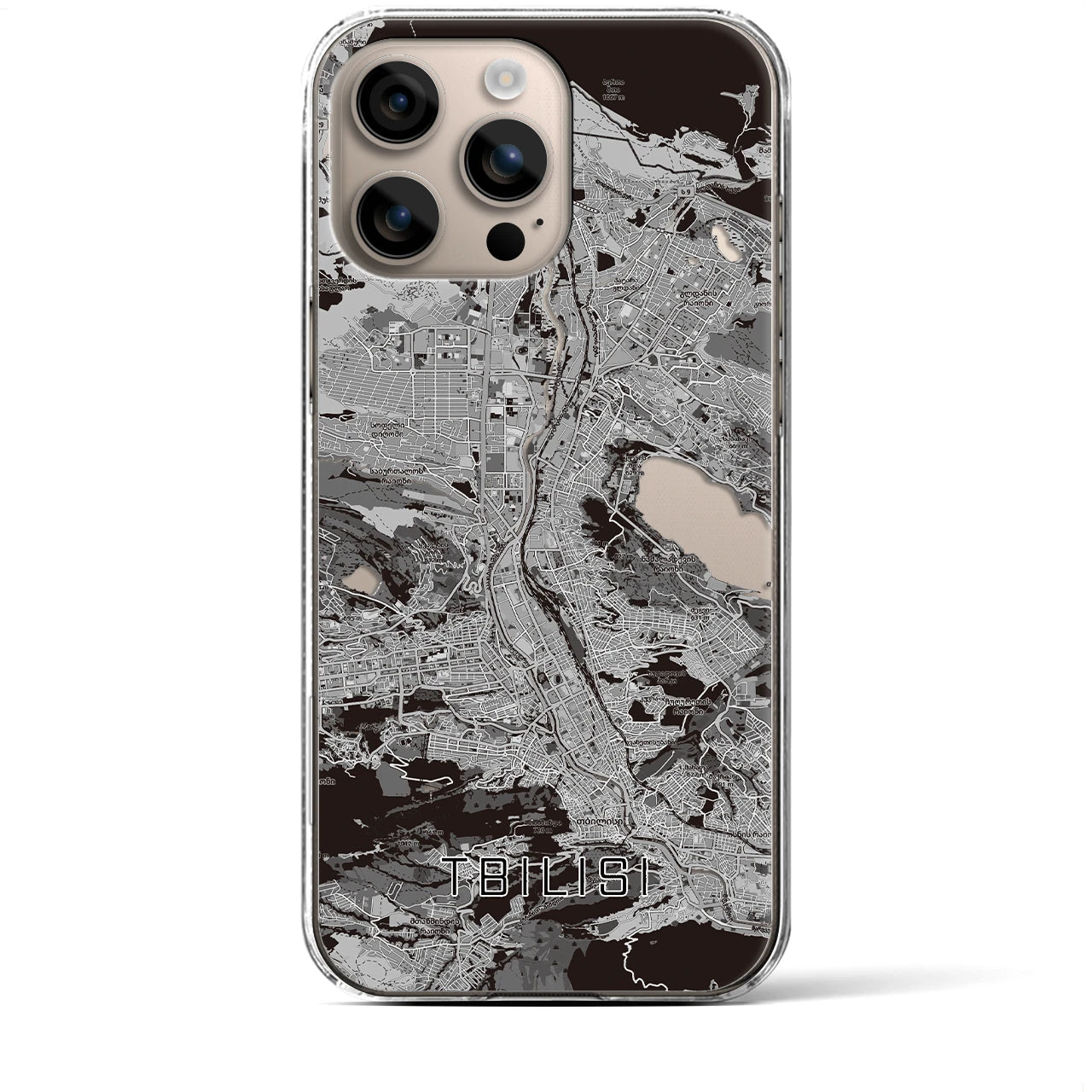 【トビリシ(ジョージア)】地図柄iPhoneケース(クリアタイプ)
