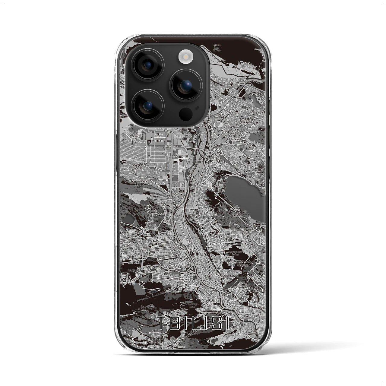 【トビリシ(ジョージア)】地図柄iPhoneケース(クリアタイプ)