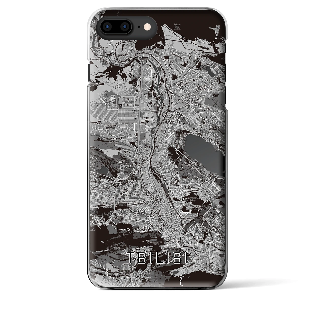 【トビリシ(ジョージア)】地図柄iPhoneケース(クリアタイプ)