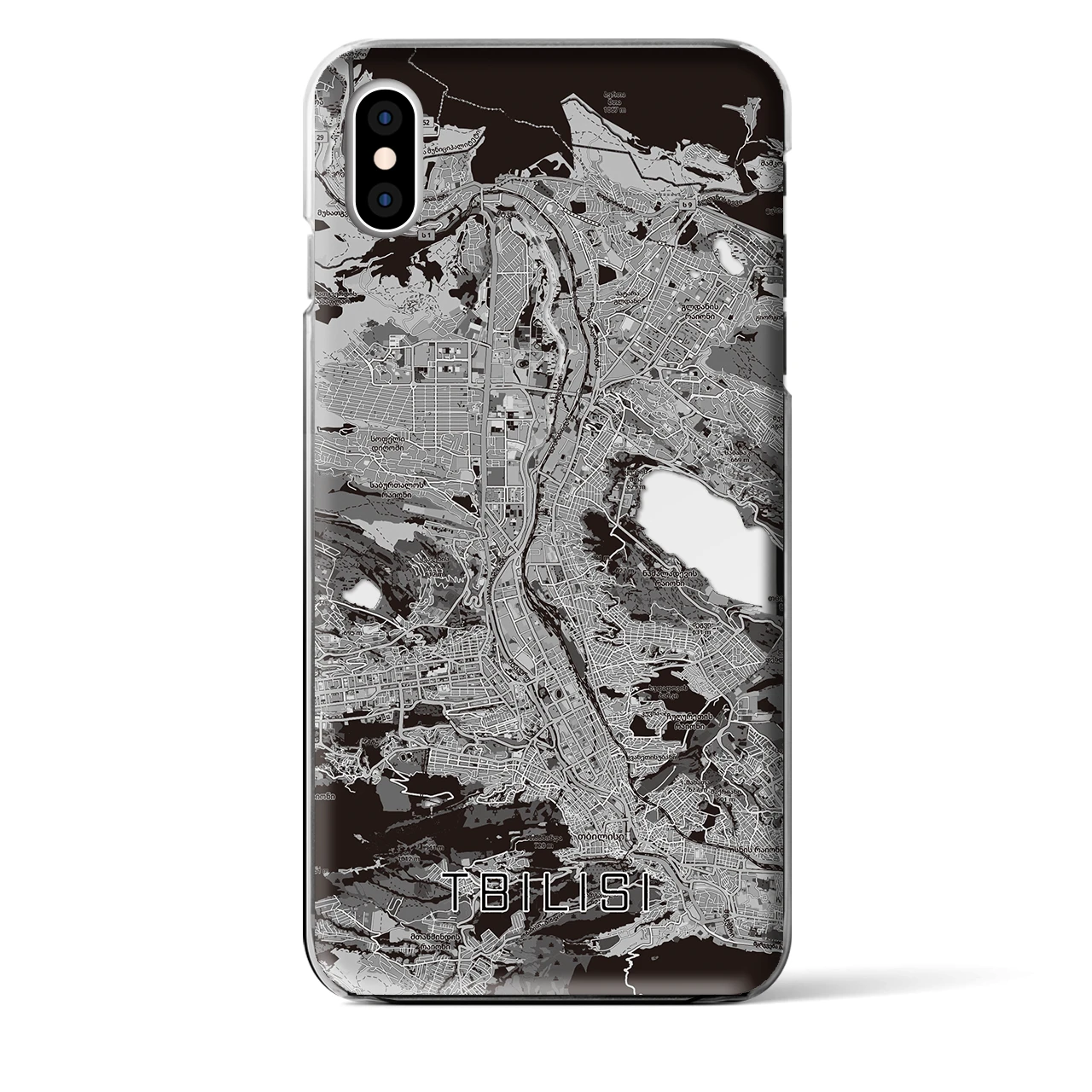 【トビリシ(ジョージア)】地図柄iPhoneケース(クリアタイプ)