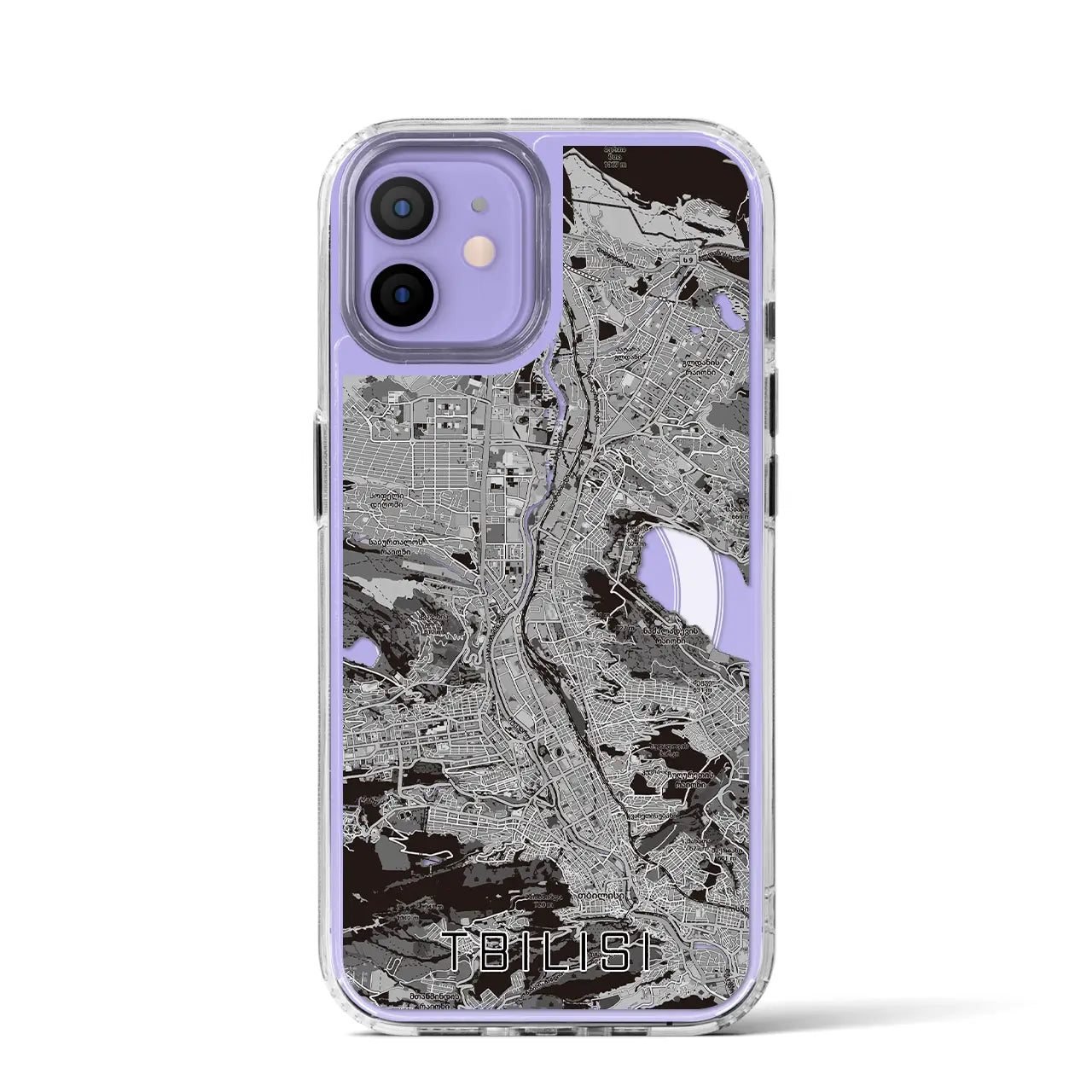 【トビリシ(ジョージア)】地図柄iPhoneケース(MagSafeタイプ)