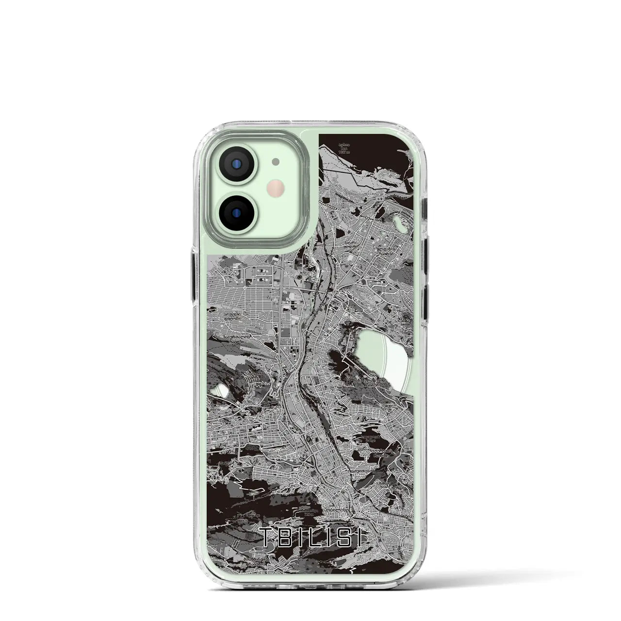 【トビリシ(ジョージア)】地図柄iPhoneケース(MagSafeタイプ)