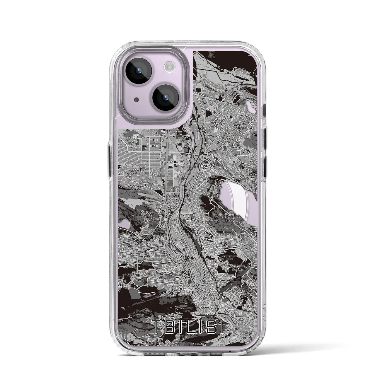【トビリシ(ジョージア)】地図柄iPhoneケース(MagSafeタイプ)