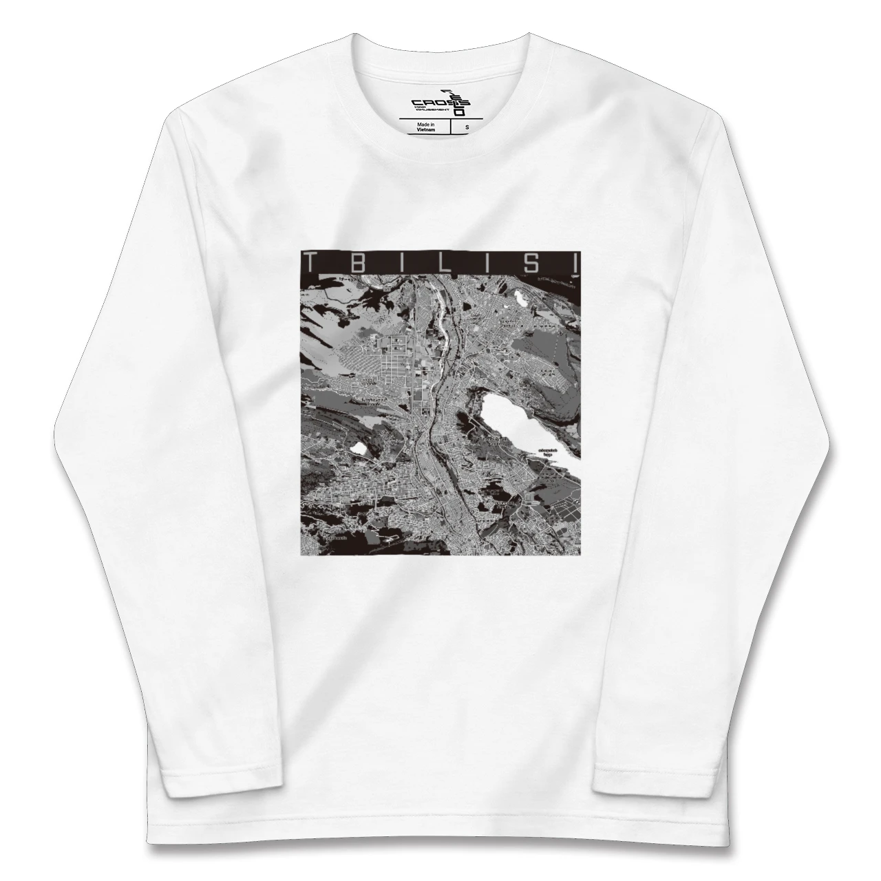 【トビリシ(ジョージア)】地図柄ロングスリーブTシャツ