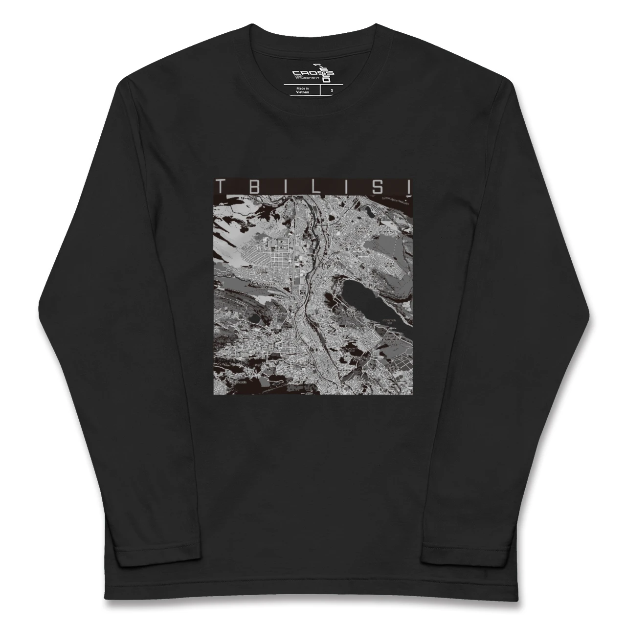 【トビリシ(ジョージア)】地図柄ロングスリーブTシャツ