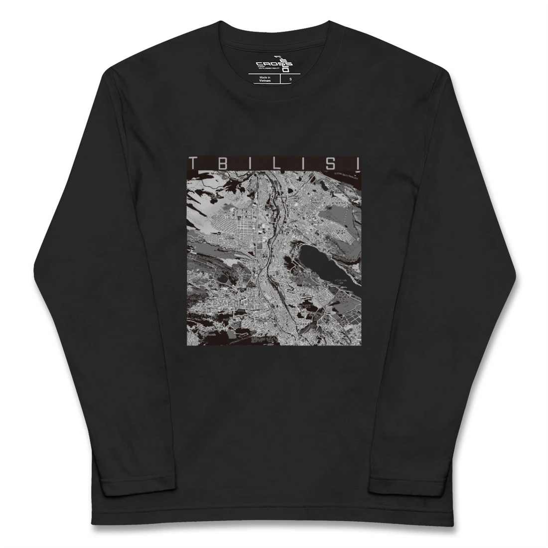 【トビリシ(ジョージア)】地図柄ロングスリーブTシャツ
