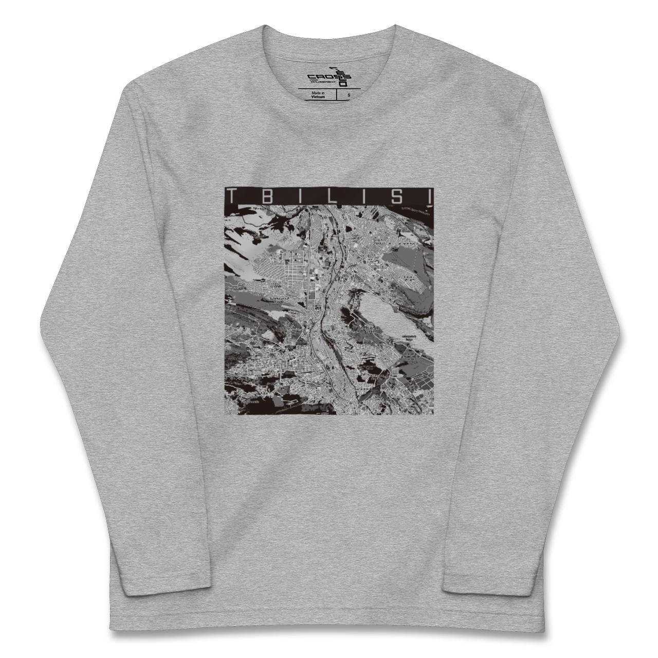 【トビリシ(ジョージア)】地図柄ロングスリーブTシャツ