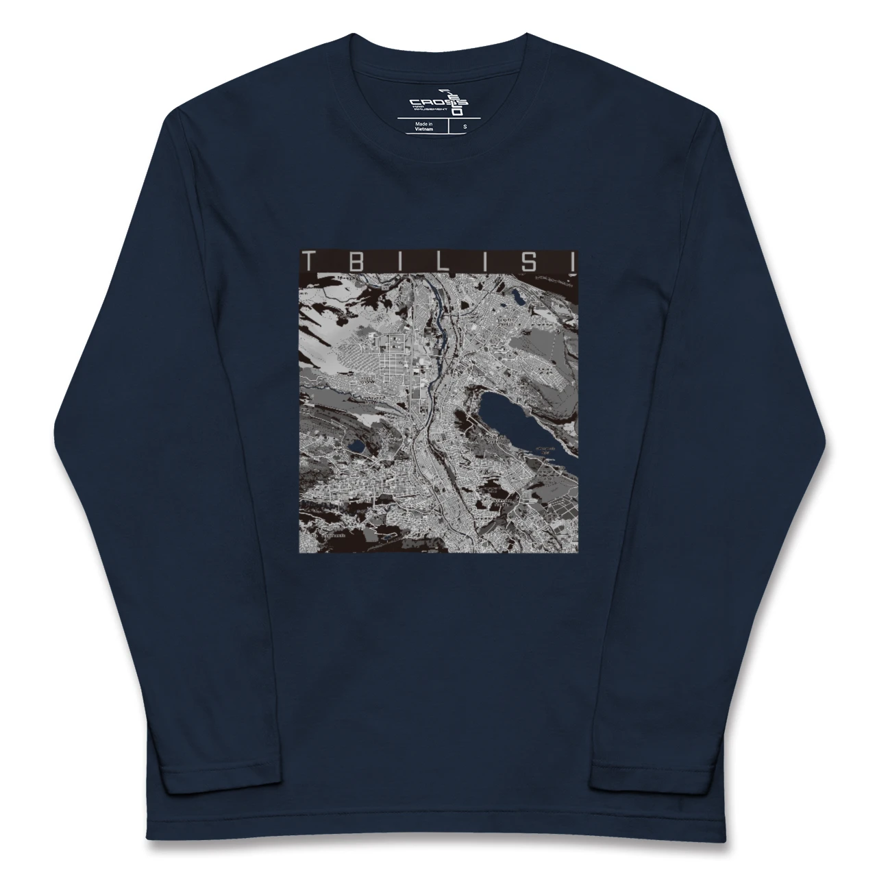 【トビリシ(ジョージア)】地図柄ロングスリーブTシャツ