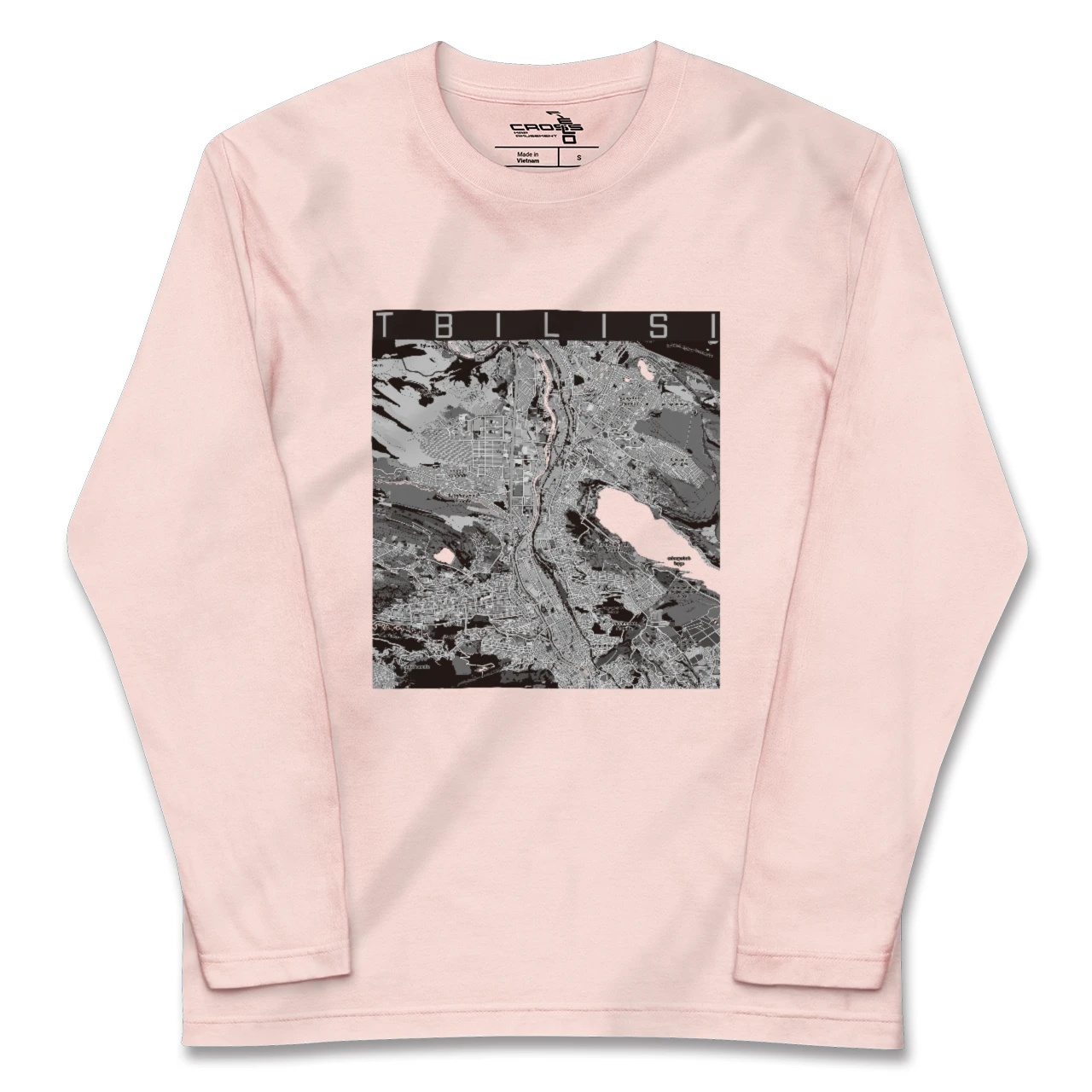 【トビリシ(ジョージア)】地図柄ロングスリーブTシャツ