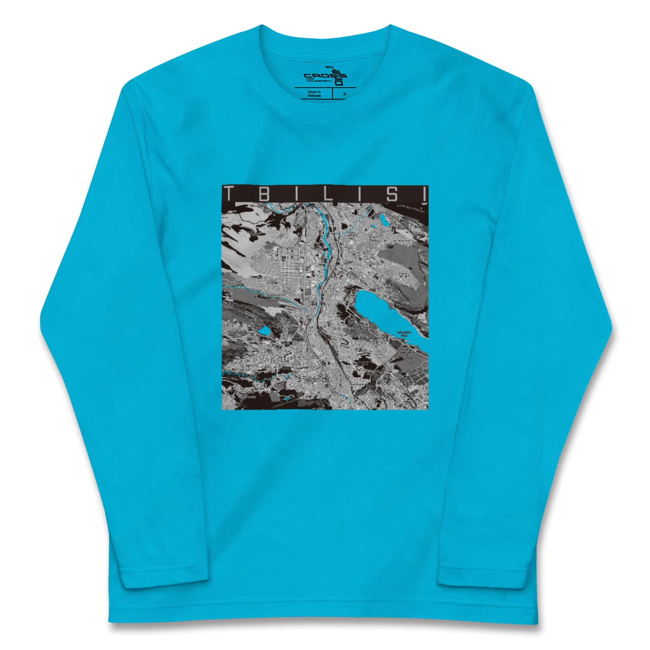 【トビリシ(ジョージア)】地図柄ロングスリーブTシャツ