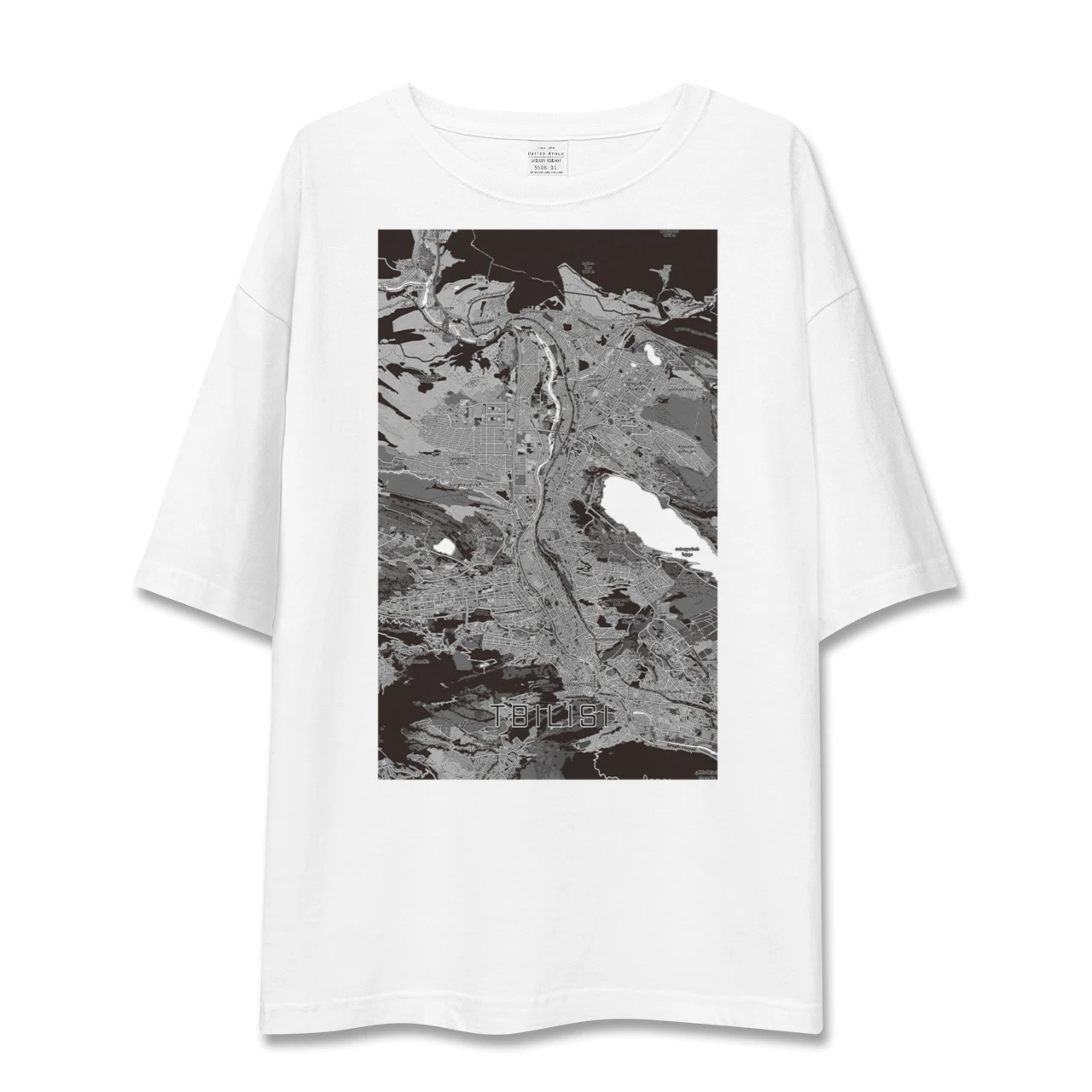 【トビリシ(ジョージア)】地図柄ビッグシルエットTシャツ