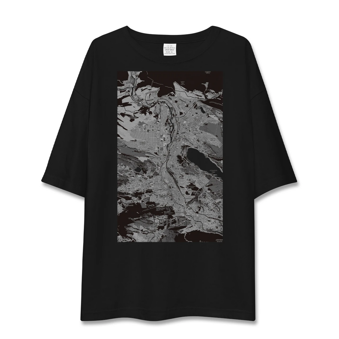 【トビリシ(ジョージア)】地図柄ビッグシルエットTシャツ
