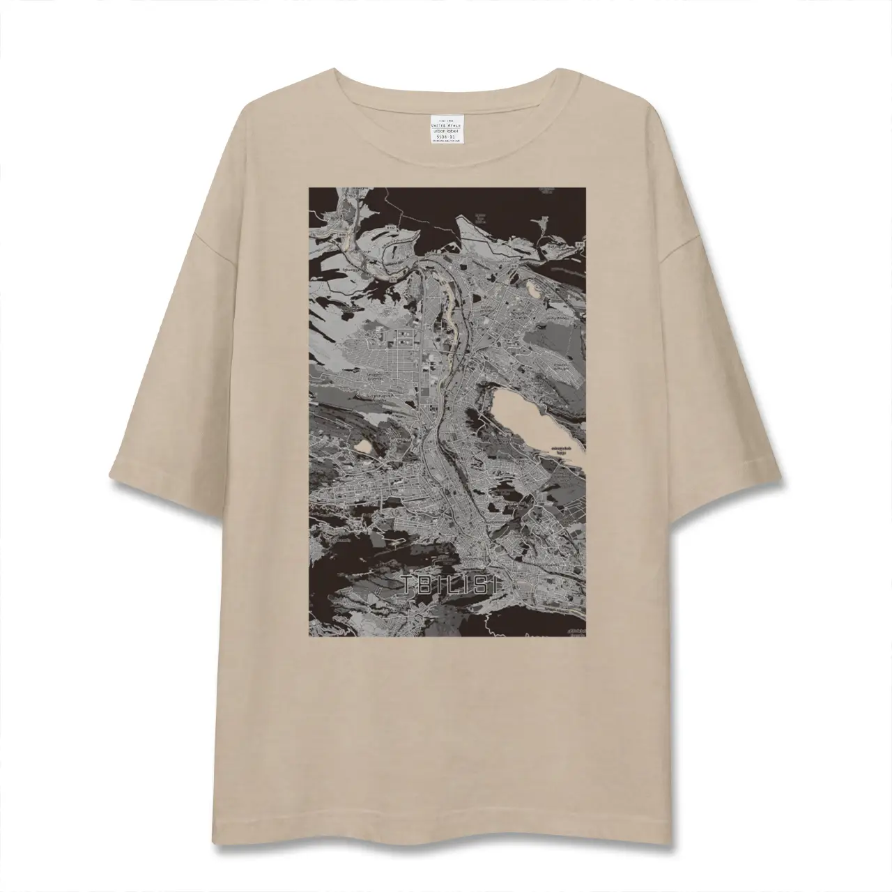 【トビリシ(ジョージア)】地図柄ビッグシルエットTシャツ
