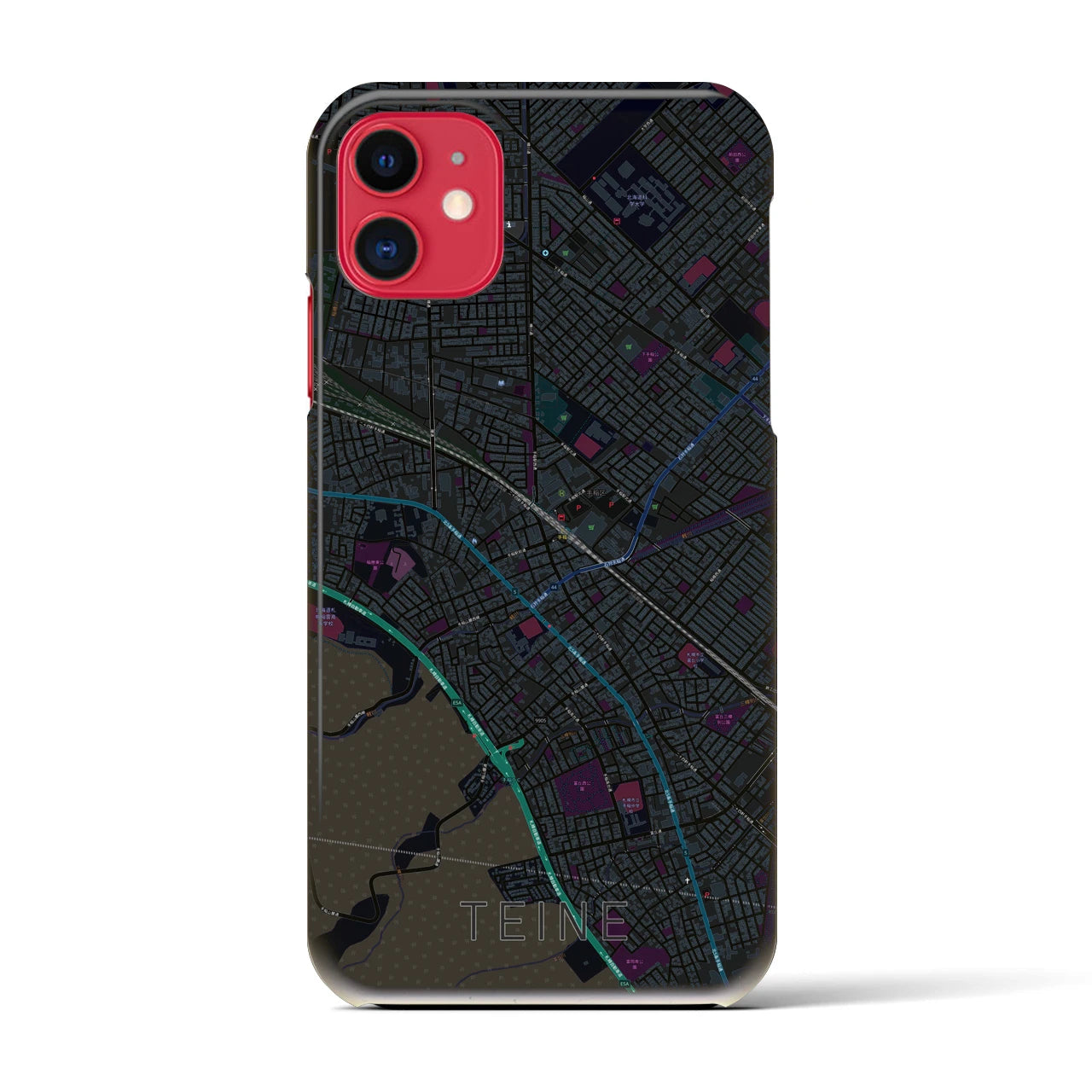 【手稲(北海道)】地図柄iPhoneケース(バックカバータイプ)