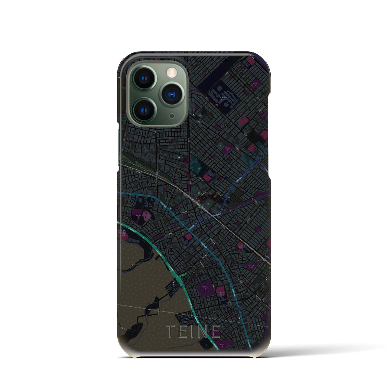 【手稲(北海道)】地図柄iPhoneケース(バックカバータイプ)