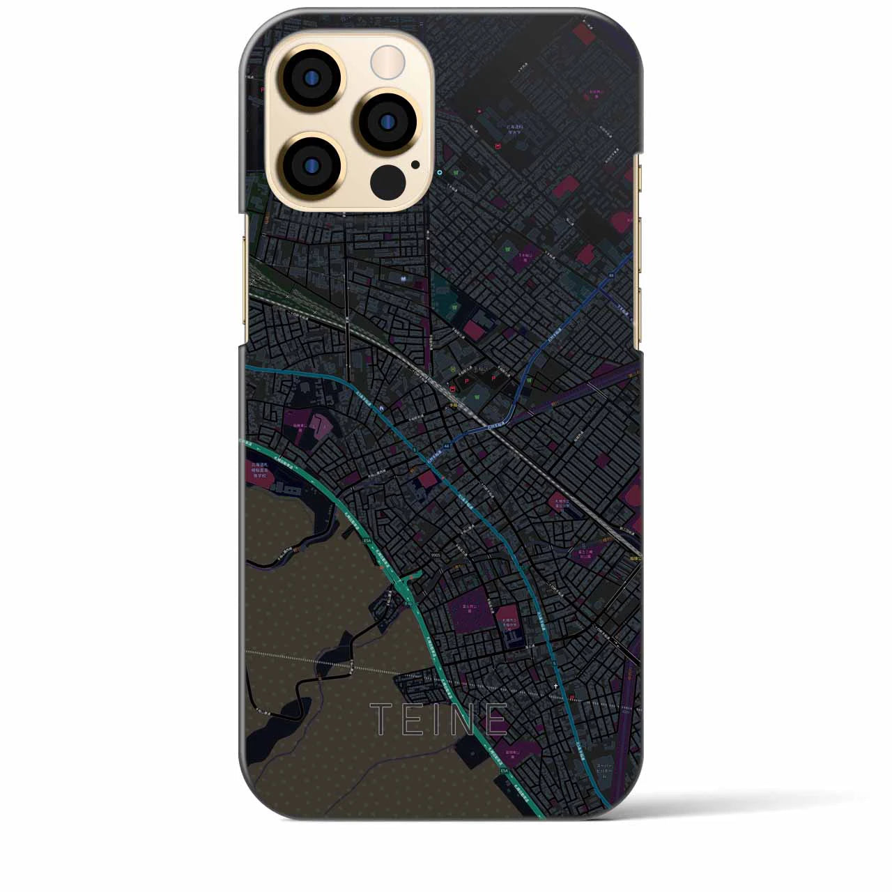 【手稲(北海道)】地図柄iPhoneケース(バックカバータイプ)