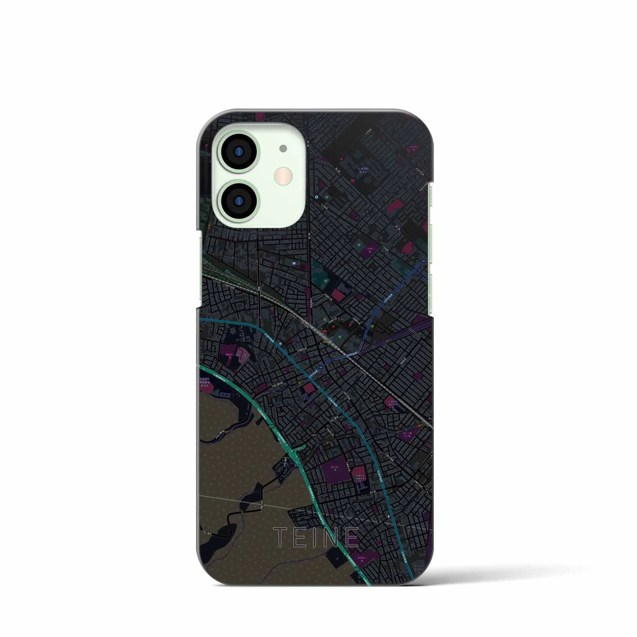 【手稲(北海道)】地図柄iPhoneケース(バックカバータイプ)