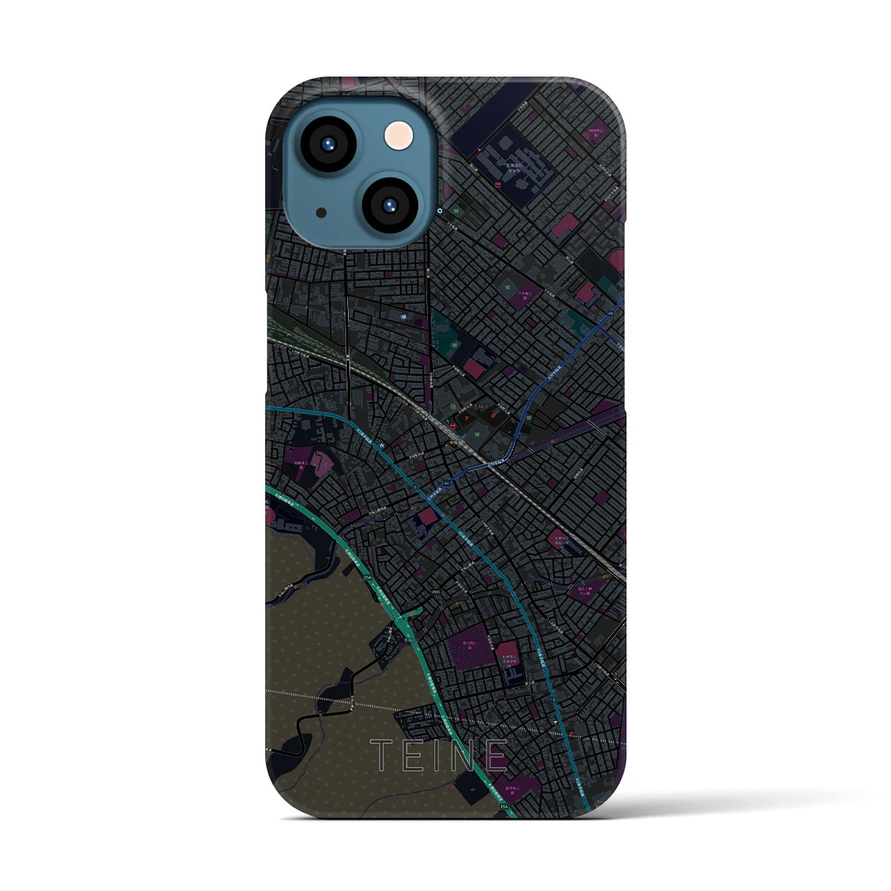 【手稲(北海道)】地図柄iPhoneケース(バックカバータイプ)