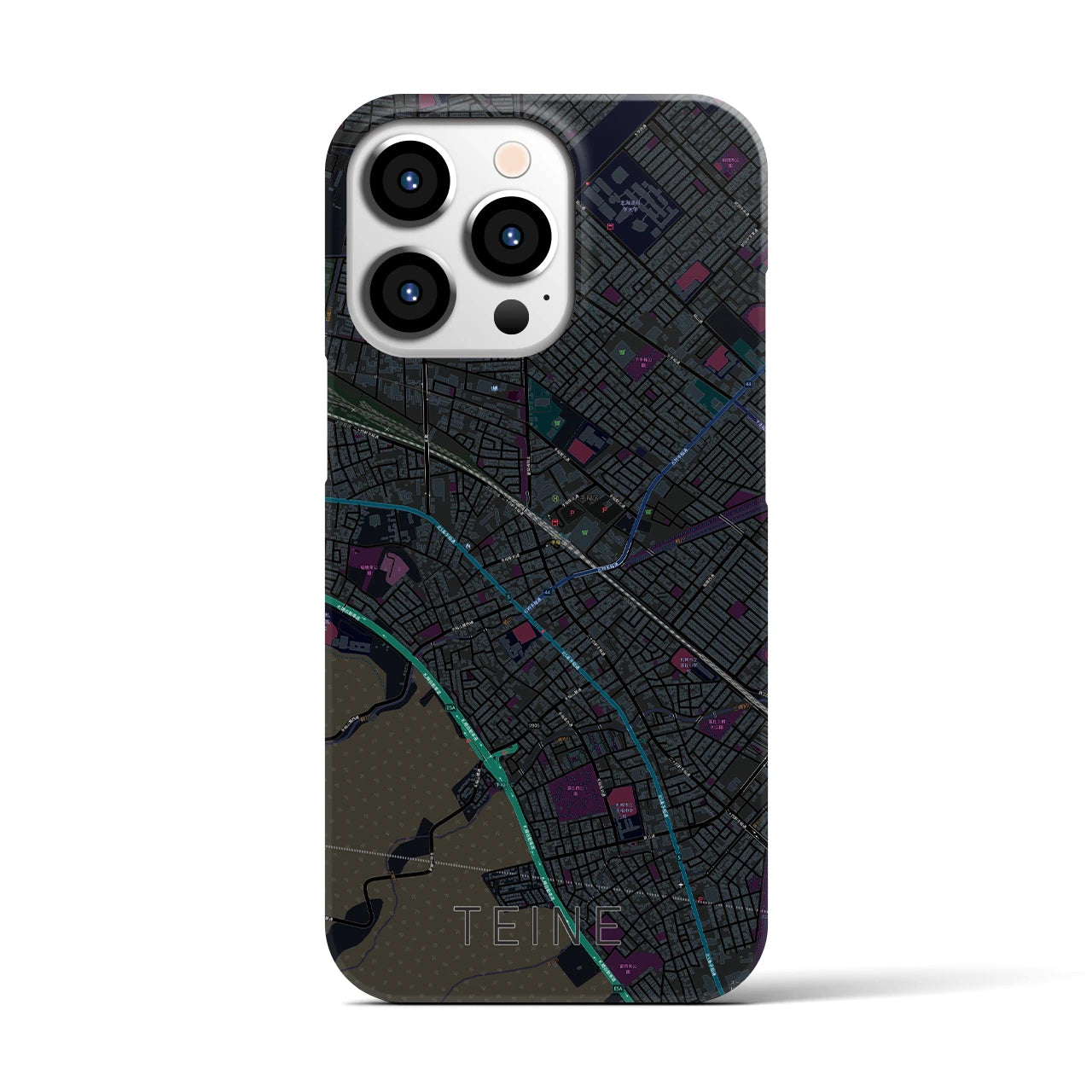 【手稲(北海道)】地図柄iPhoneケース(バックカバータイプ)