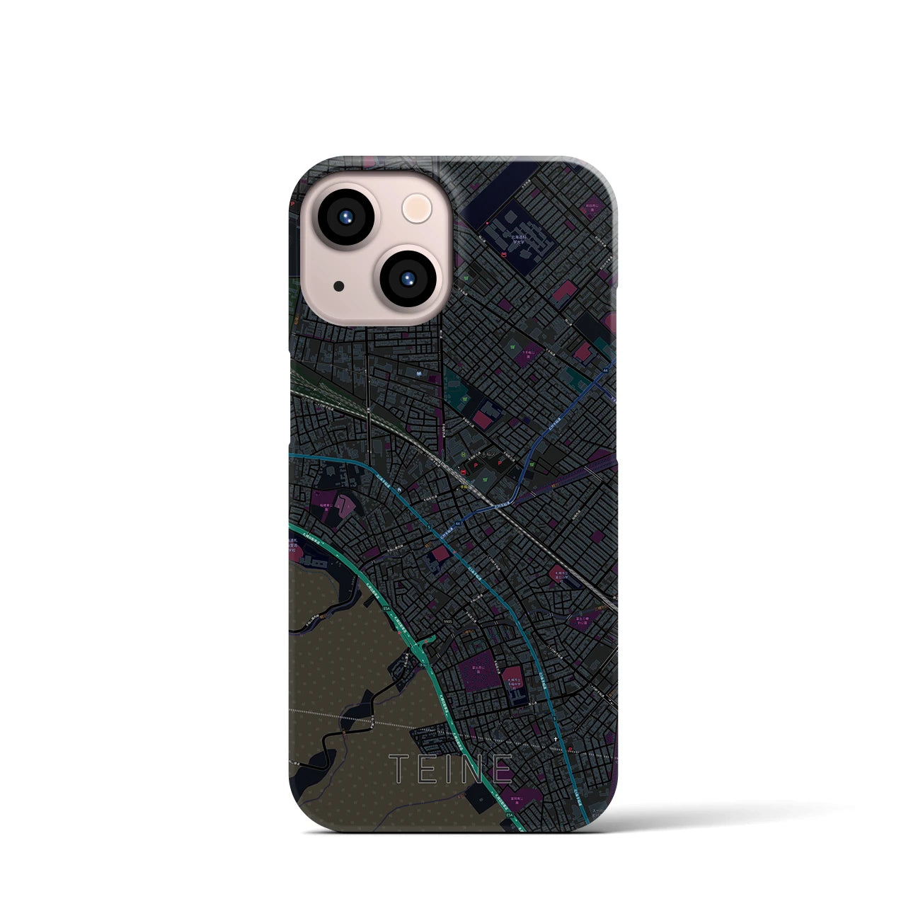 【手稲(北海道)】地図柄iPhoneケース(バックカバータイプ)
