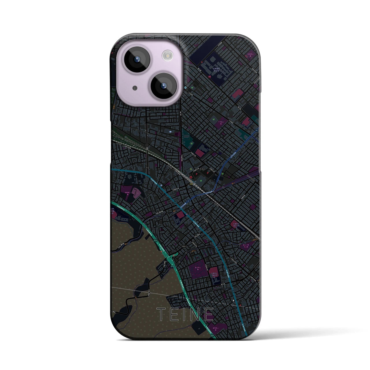 【手稲(北海道)】地図柄iPhoneケース(バックカバータイプ)