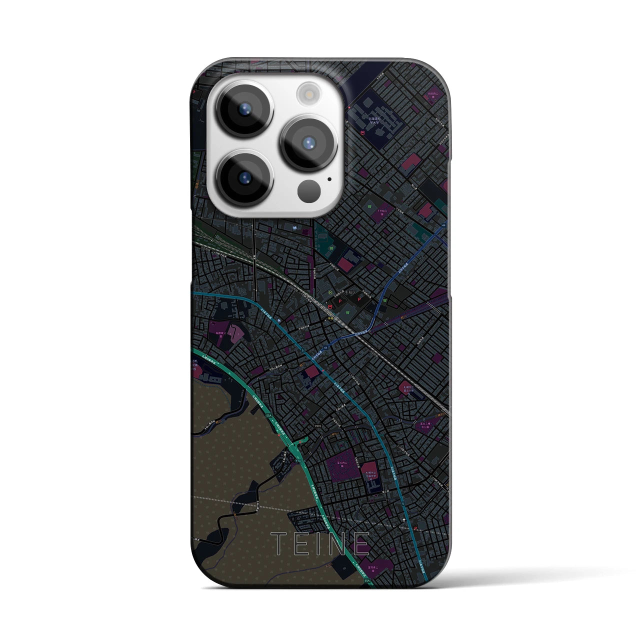 【手稲(北海道)】地図柄iPhoneケース(バックカバータイプ)