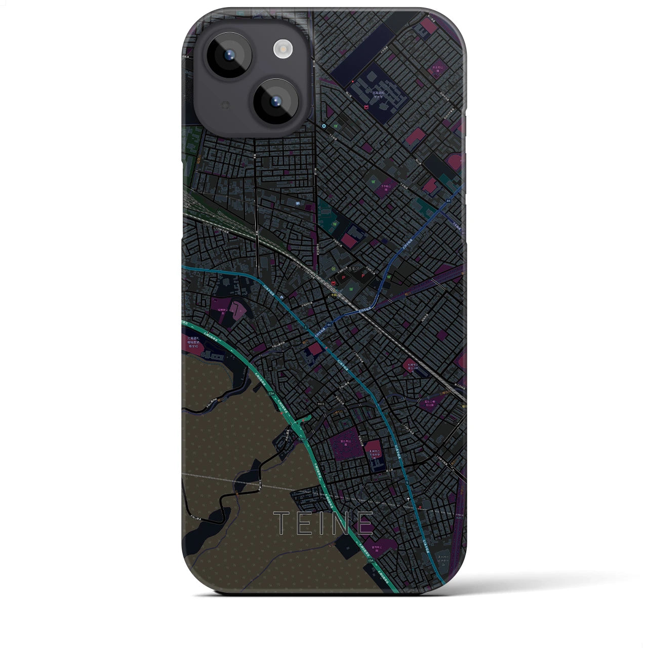 【手稲(北海道)】地図柄iPhoneケース(バックカバータイプ)