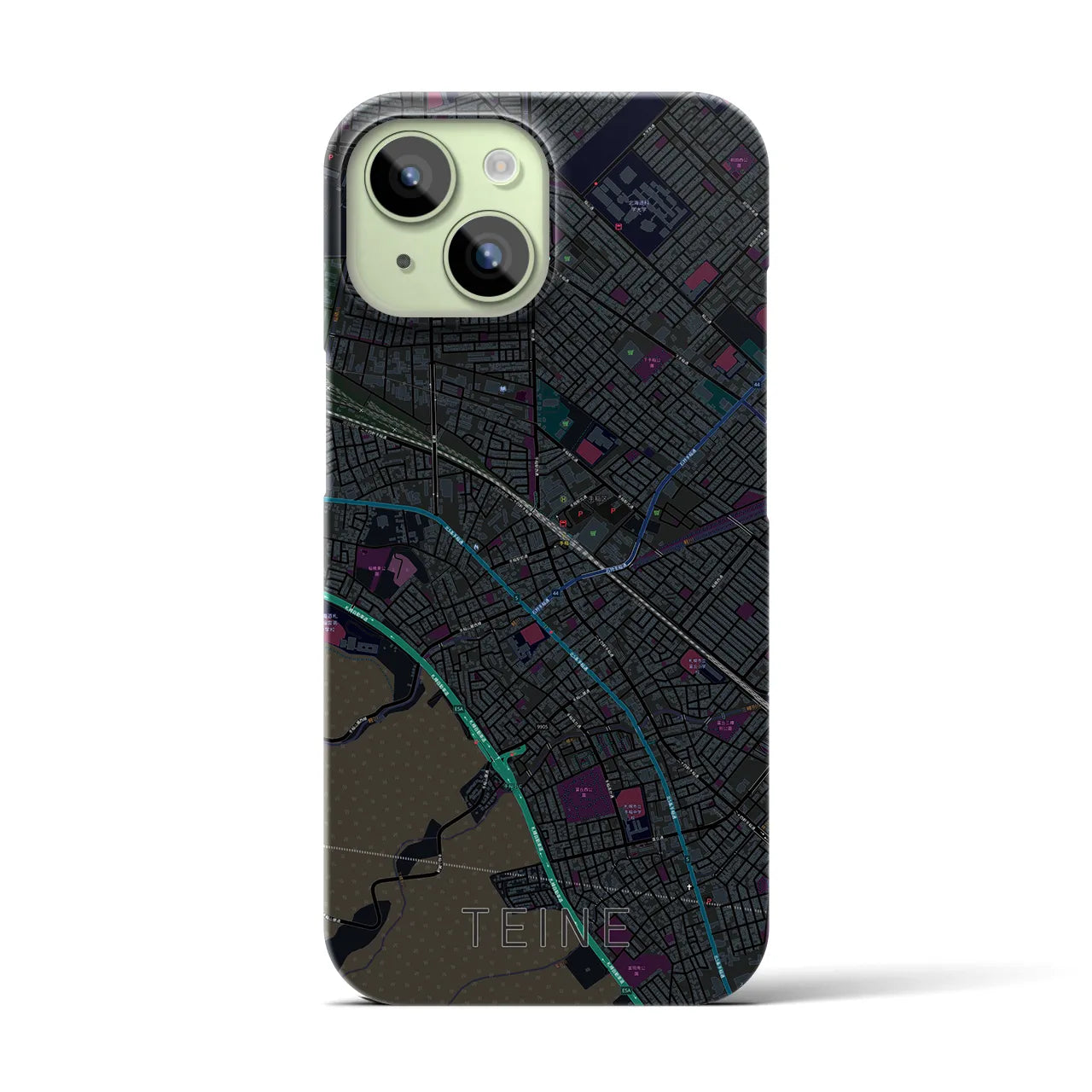 【手稲(北海道)】地図柄iPhoneケース(バックカバータイプ)