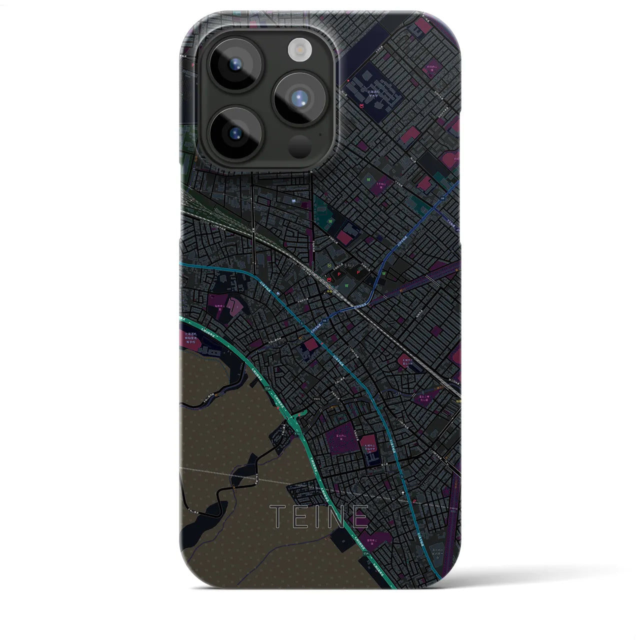 【手稲(北海道)】地図柄iPhoneケース(バックカバータイプ)