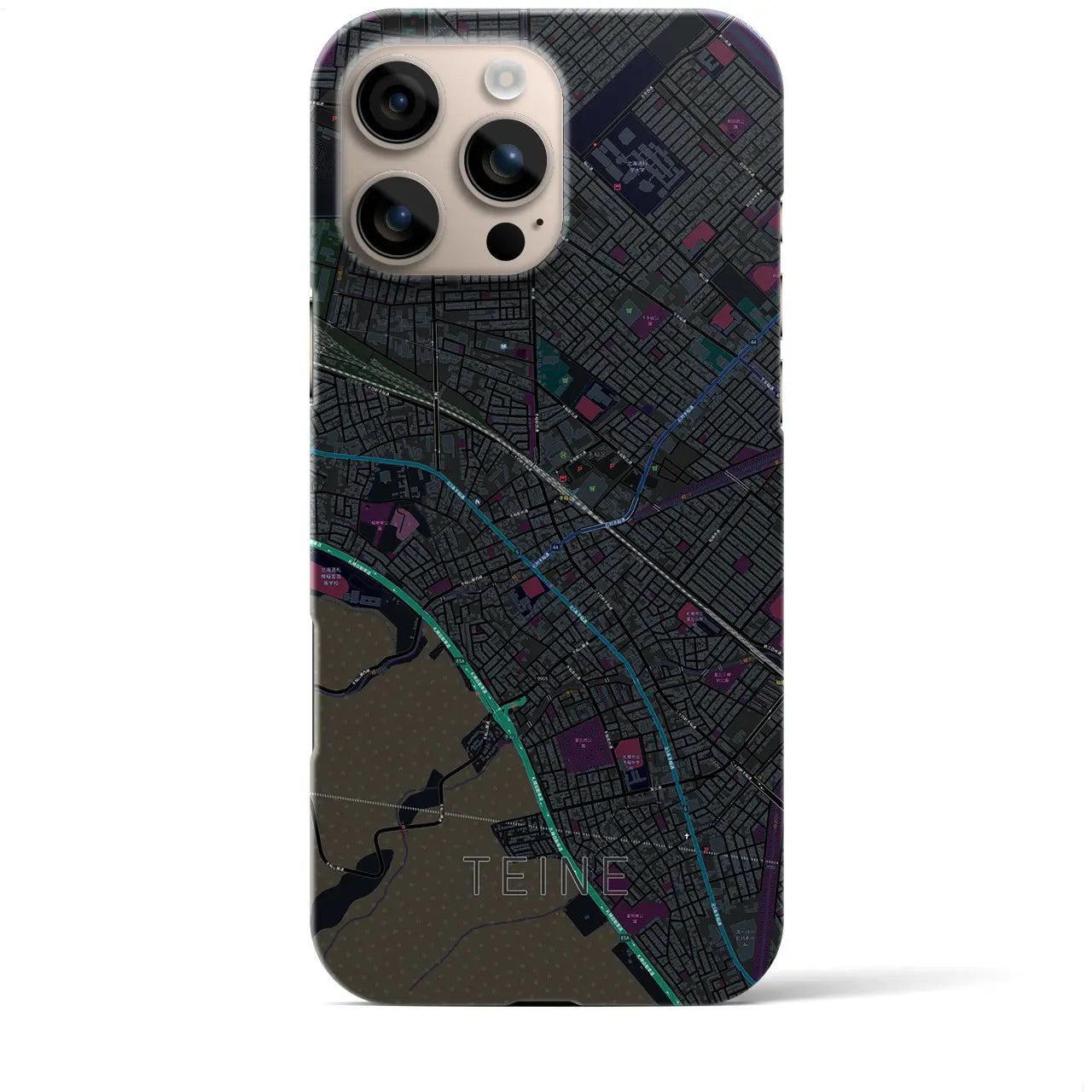 【手稲(北海道)】地図柄iPhoneケース(バックカバータイプ)