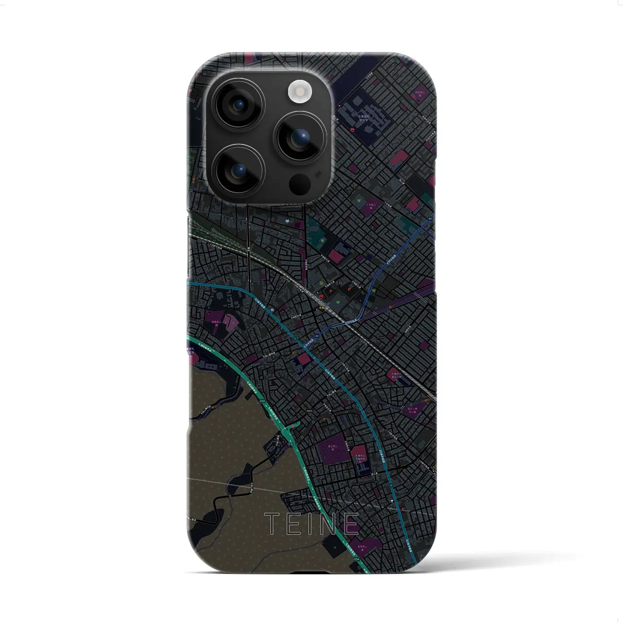 【手稲(北海道)】地図柄iPhoneケース(バックカバータイプ)
