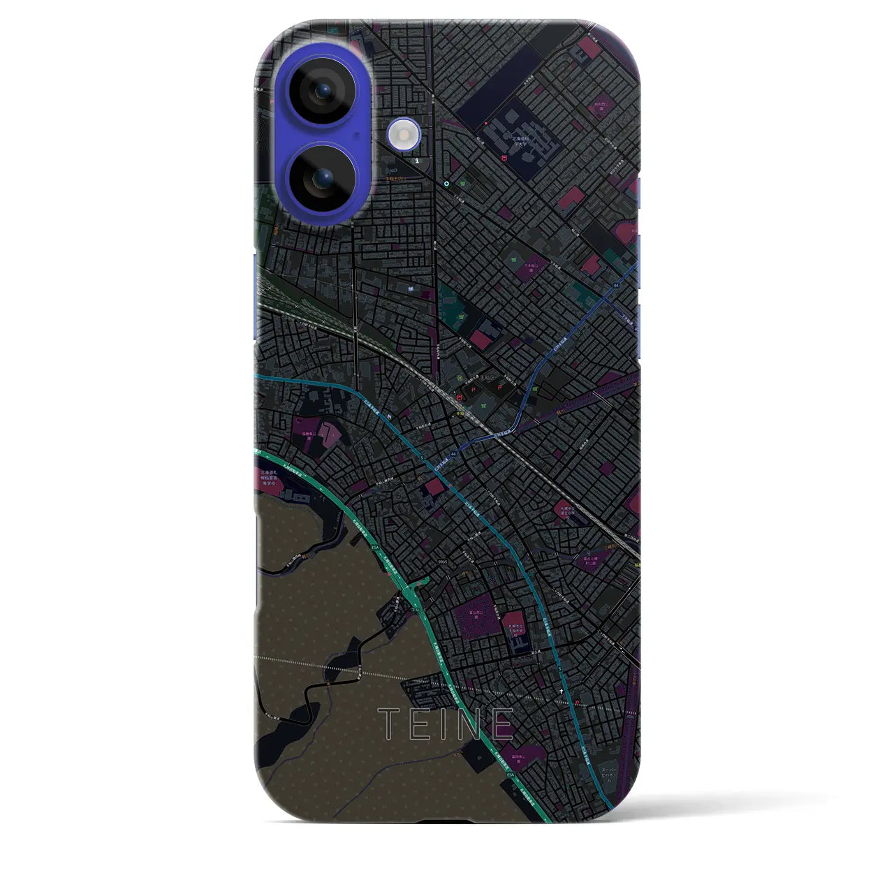 【手稲(北海道)】地図柄iPhoneケース(バックカバータイプ)