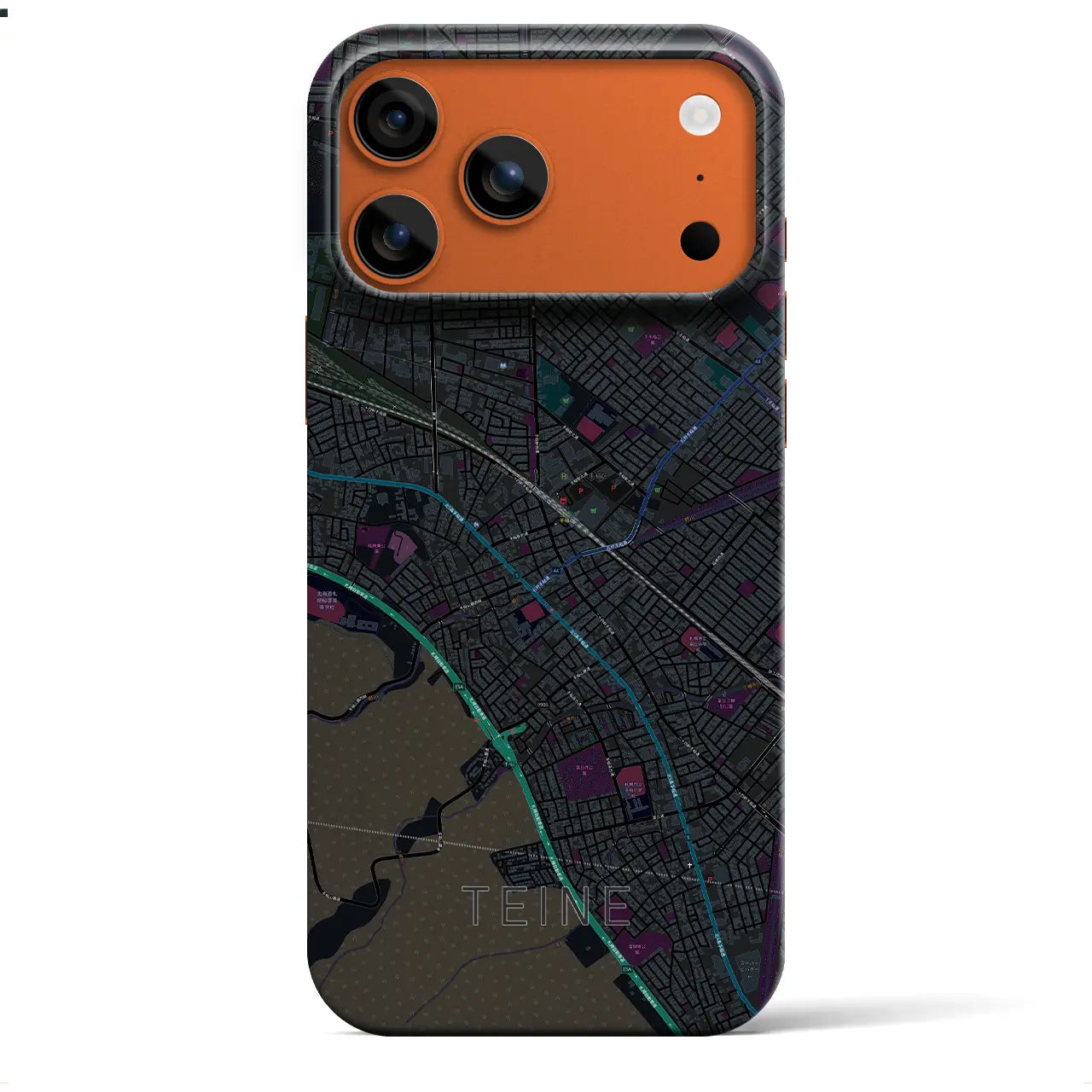 【手稲(北海道)】地図柄iPhoneケース(バックカバータイプ)