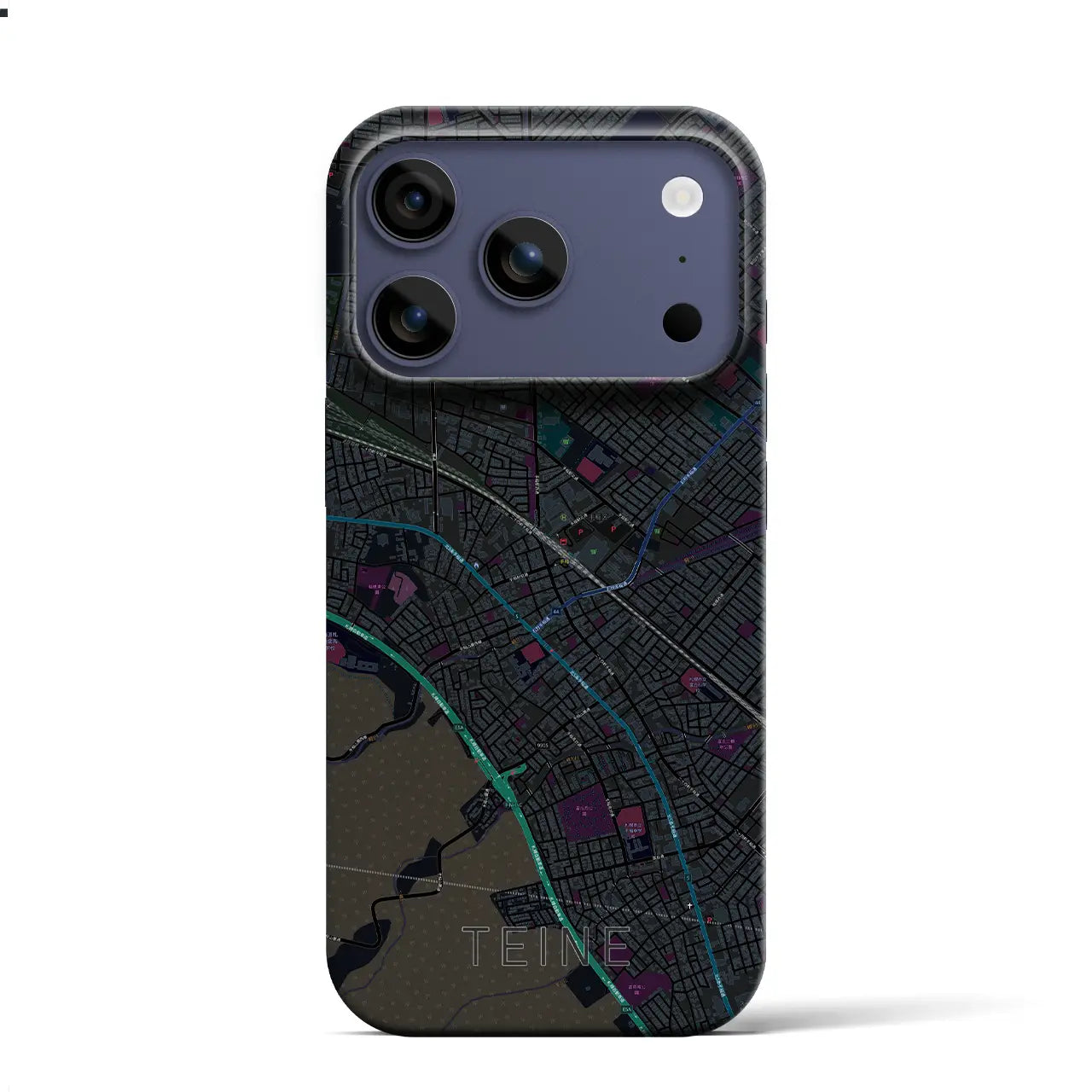 【手稲(北海道)】地図柄iPhoneケース(バックカバータイプ)