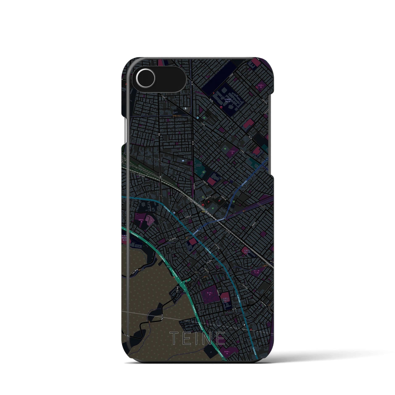 【手稲(北海道)】地図柄iPhoneケース(バックカバータイプ)