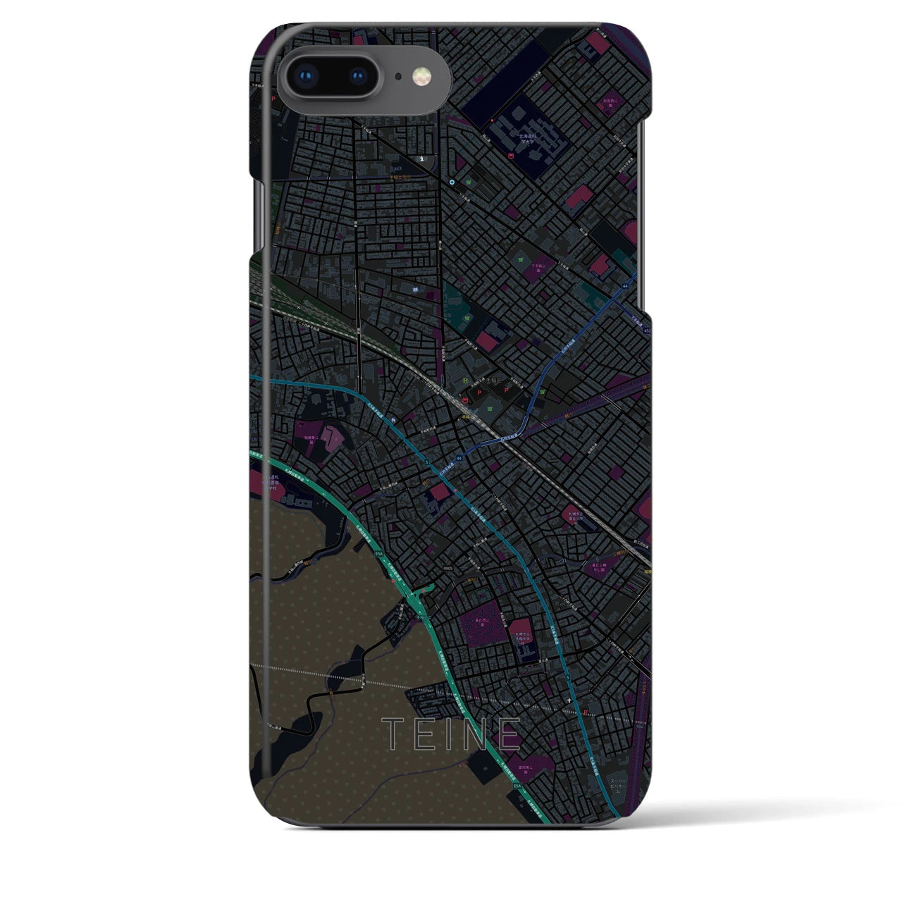 【手稲(北海道)】地図柄iPhoneケース(バックカバータイプ)