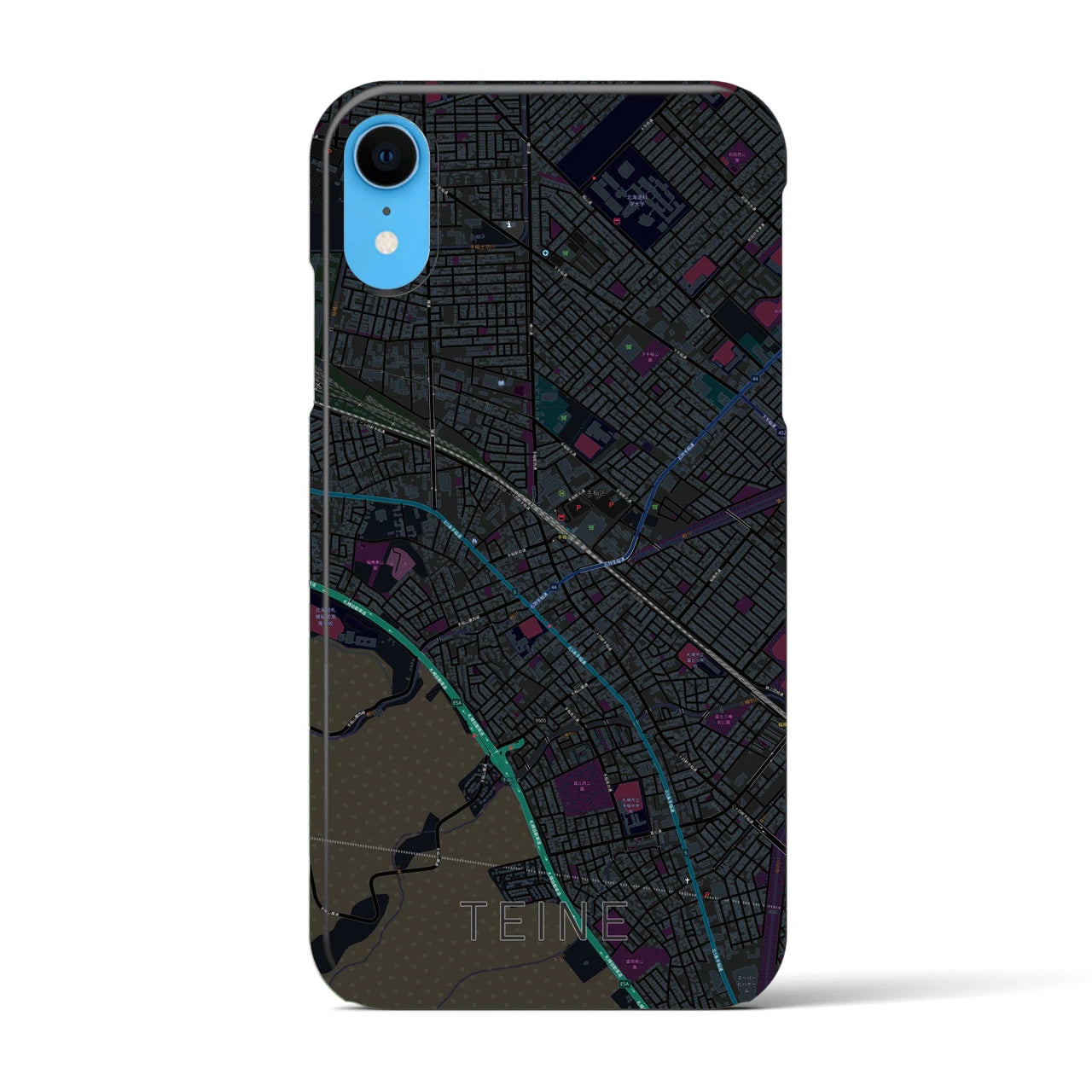 【手稲(北海道)】地図柄iPhoneケース(バックカバータイプ)