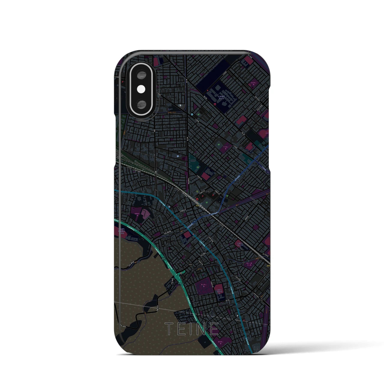 【手稲(北海道)】地図柄iPhoneケース(バックカバータイプ)