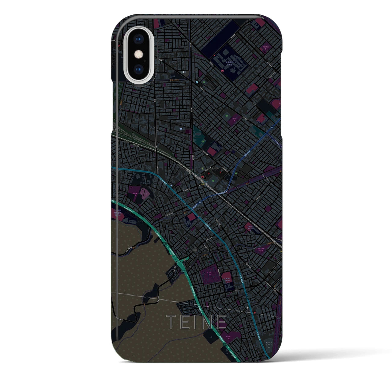 【手稲(北海道)】地図柄iPhoneケース(バックカバータイプ)