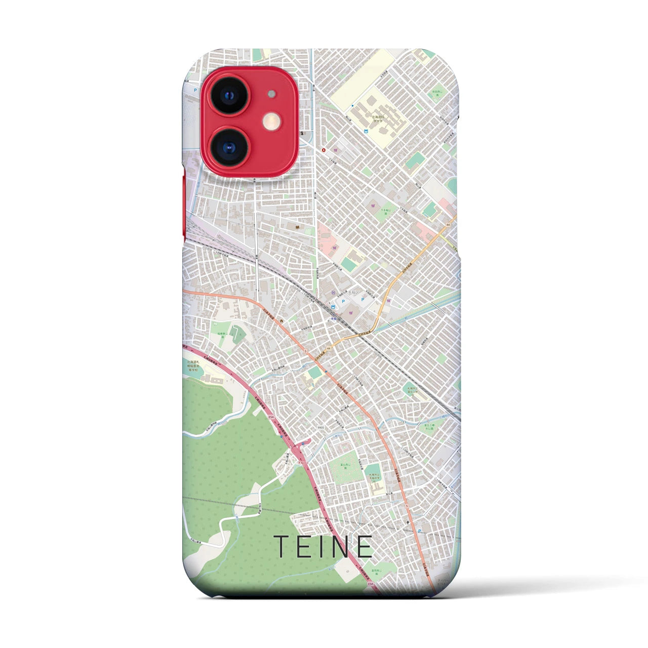 【手稲(北海道)】地図柄iPhoneケース(バックカバータイプ)