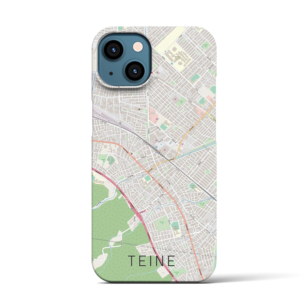 【手稲(北海道)】地図柄iPhoneケース(バックカバータイプ)