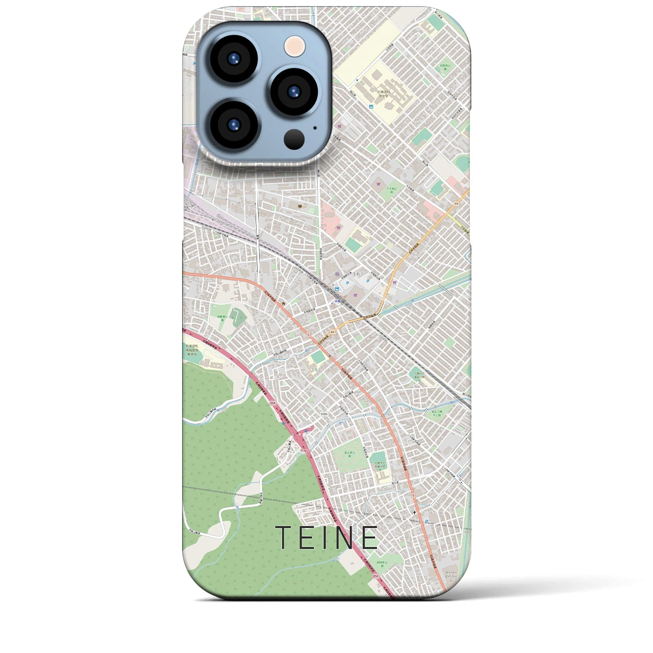 【手稲(北海道)】地図柄iPhoneケース(バックカバータイプ)
