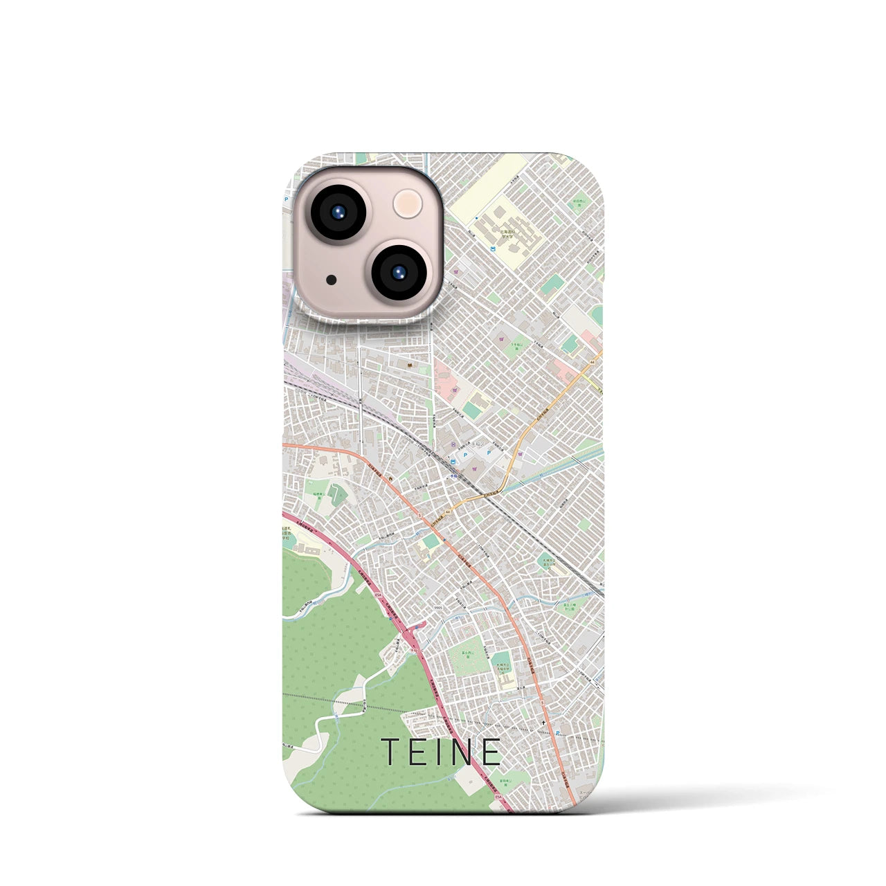 【手稲(北海道)】地図柄iPhoneケース(バックカバータイプ)