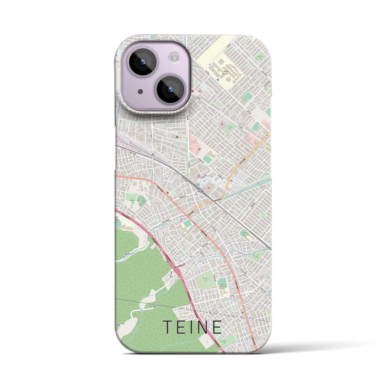 【手稲(北海道)】地図柄iPhoneケース(バックカバータイプ)