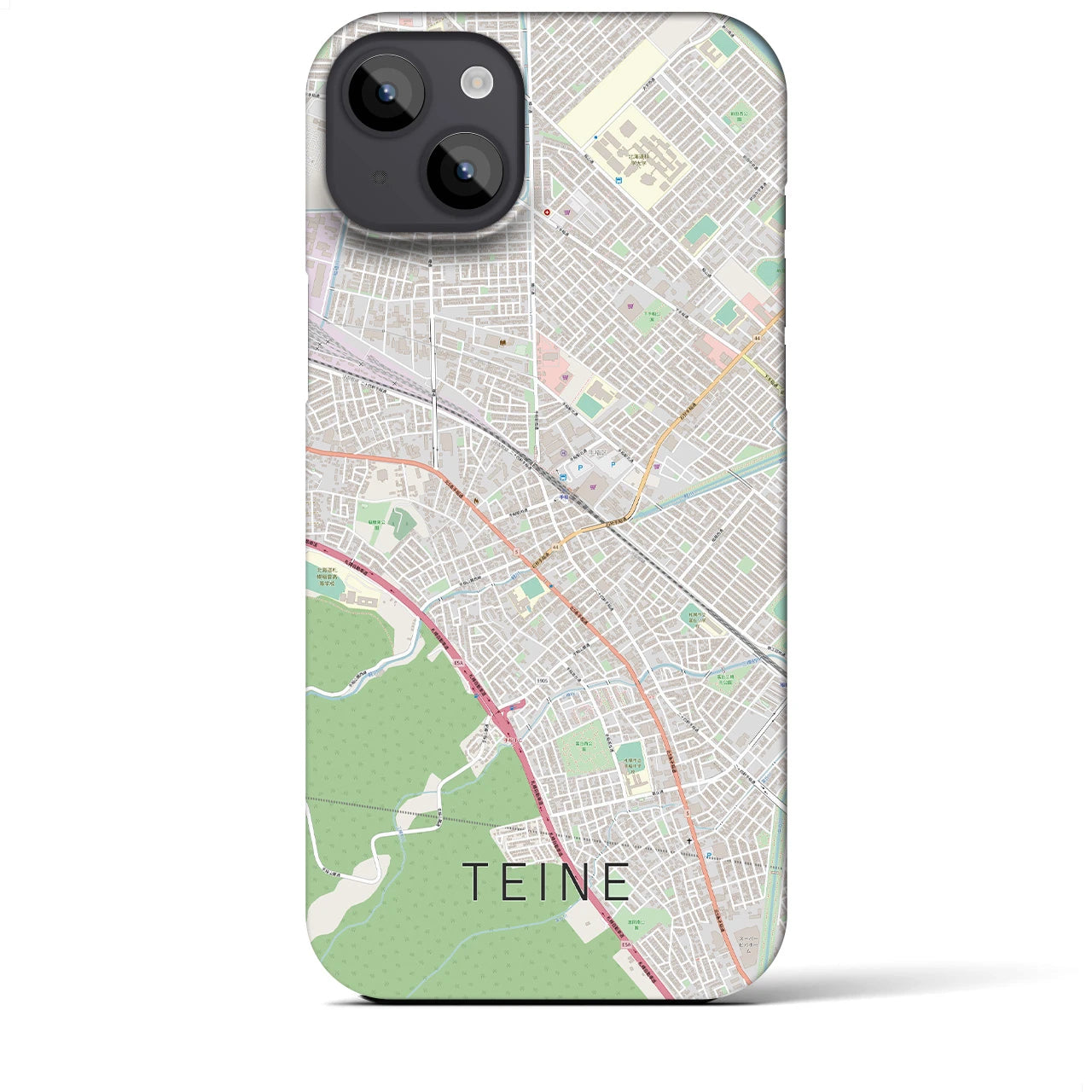 【手稲(北海道)】地図柄iPhoneケース(バックカバータイプ)