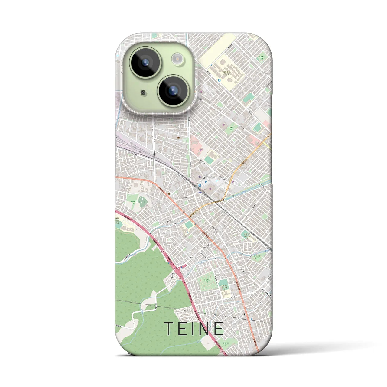 【手稲(北海道)】地図柄iPhoneケース(バックカバータイプ)