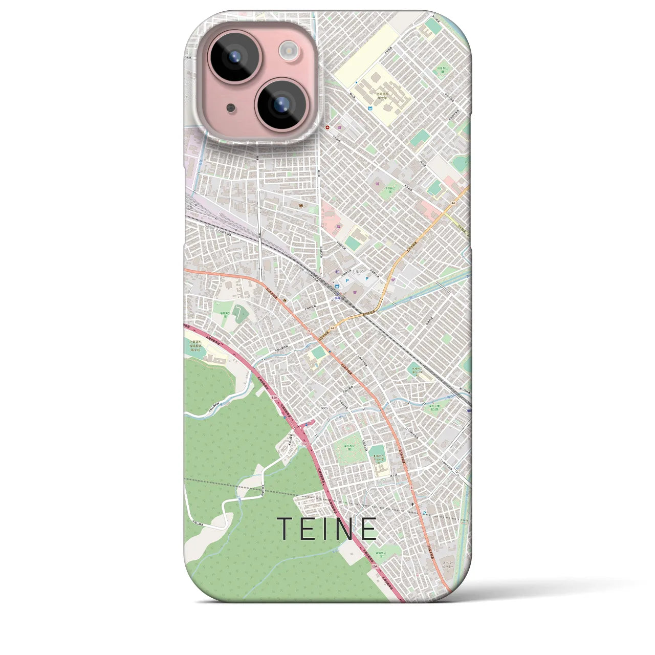 【手稲(北海道)】地図柄iPhoneケース(バックカバータイプ)